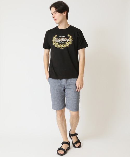 ARCADE（アーケード）の「サーフプリント クルーネック半袖Tシャツ　PRIMAL POINT（Tシャツ/カットソー・メンズ・ブラック系1/ブラック系3/ブルー系3/ホワイト系1/ホワイト系2/ホワイト系3/ブラック系2/イエロー系2/ピンク系1・M/L/LL）」の10枚目の写真