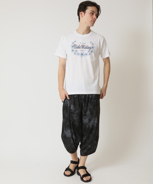 ARCADE（アーケード）の「サーフプリント クルーネック半袖Tシャツ　PRIMAL POINT（Tシャツ/カットソー・メンズ・ブラック系1/ブラック系3/ブルー系3/ホワイト系1/ホワイト系2/ホワイト系3/ブラック系2/イエロー系2/ピンク系1・M/L/LL）」の14枚目の写真