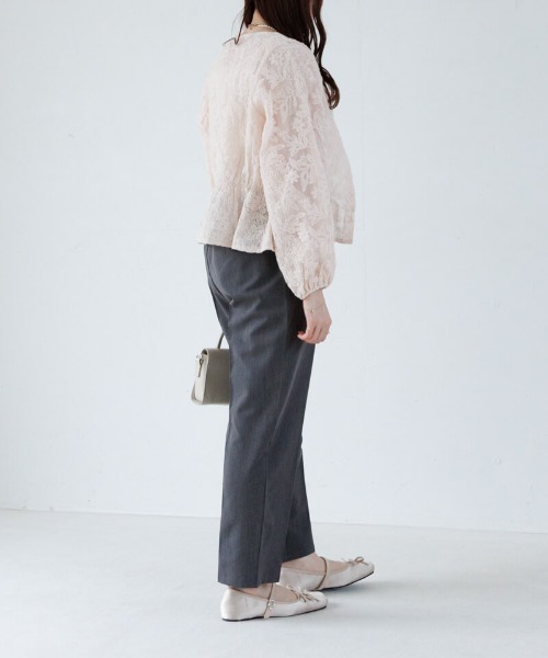 flower(フラワー)の「ブロッサムシアートップ(シャツ/ブラウス・レディース・ホワイト/ピンク/ブルー・FREE)」の19枚目の写真