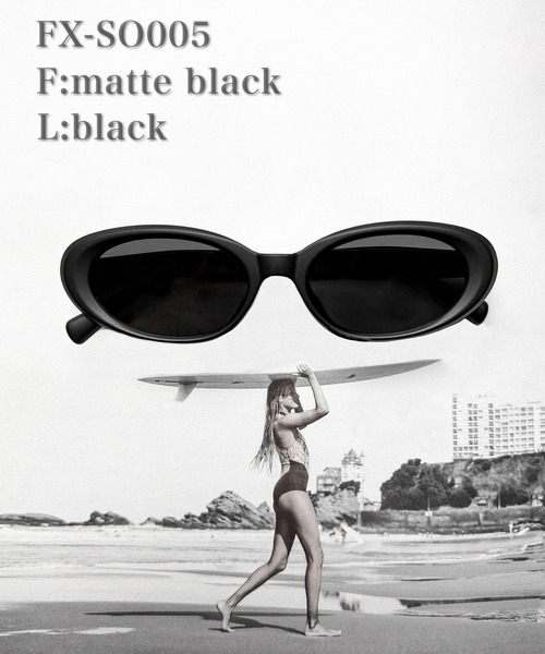 FLEX（フレックス）の「調光・偏光レンズ搭載 slim oval sunglasses / スリムオーバルサングラス（サングラス・レディース・ブラウン系/カーキ/ブラック系2/ブラック系1/ボルドー・FREE）」の2枚目の写真