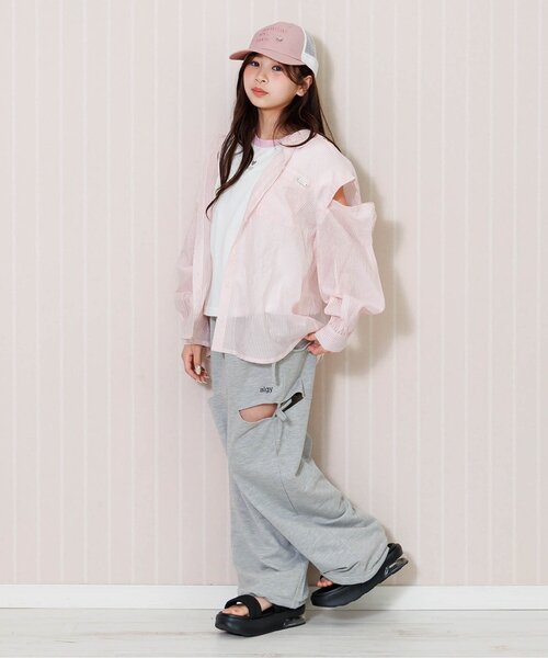 algy（アルジー）の「プレート付きメッシュキャップ（キャップ・キッズ・ライム/ピンク/ブラック/オフホワイト・SMALL/MEDIUM）」の7枚目の写真