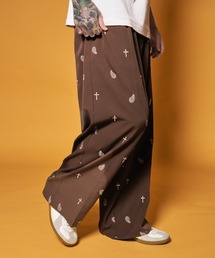 All-over embroidered pants