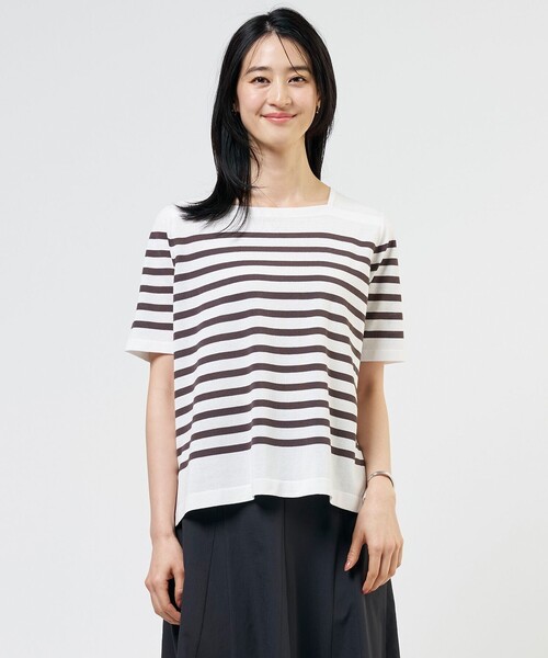 J.PRESS Ladies（J.プレス レディス）の「RELAX OVER KNIT プルオーバー（ニット/セーター・レディース・オレンジ系1/スカイブルー系1/ブラウン系1・SMALL）」の2枚目の写真