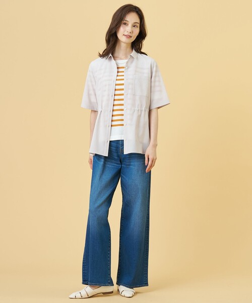 J.PRESS Ladies（J.プレス レディス）の「RELAX OVER KNIT プルオーバー（ニット/セーター・レディース・オレンジ系1/スカイブルー系1/ブラウン系1・SMALL）」の7枚目の写真