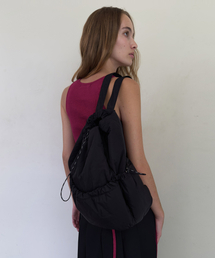 DIAGONAL（ダイアゴナル）の「DRAWSTRING LIGHT BAG (black)（チャーム）」