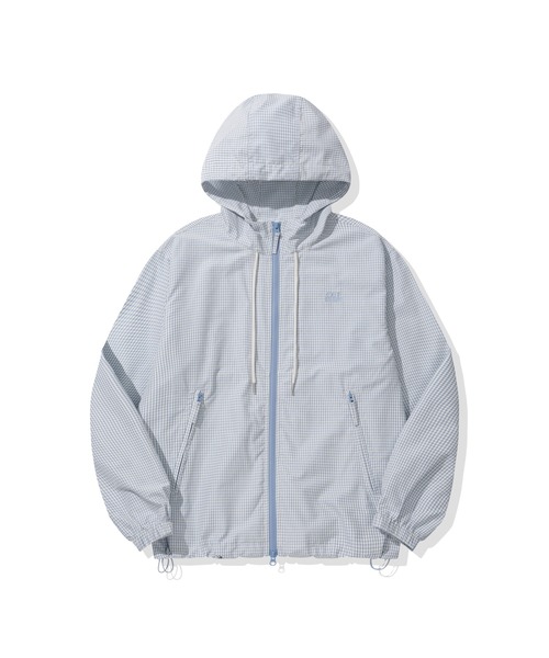 codegraphy（コードグラフィー）の「Checked Hooded Jumper CBFSUJP002（ブルゾン・メンズ・スカイブルー/ダークネイビー・LARGE/MEDIUM）」の10枚目の写真