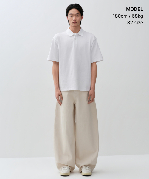 MUSINSA STANDARD（ムシンサスタンダード）の「[クールタンダード] バルーンデニムパンツ [クリーム]（デニムパンツ・メンズ・その他・40/38/42/26/27/28/29/36/34/32/30/31/33）」の2枚目の写真