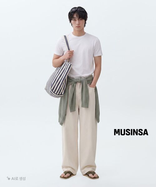 MUSINSA STANDARD（ムシンサスタンダード）の「[クールタンダード] バルーンデニムパンツ [クリーム]（デニムパンツ・メンズ・その他・40/38/42/26/27/28/29/36/34/32/30/31/33）」の11枚目の写真