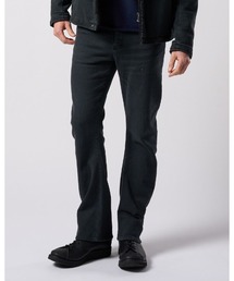 denim jersey 3D banana flare pants