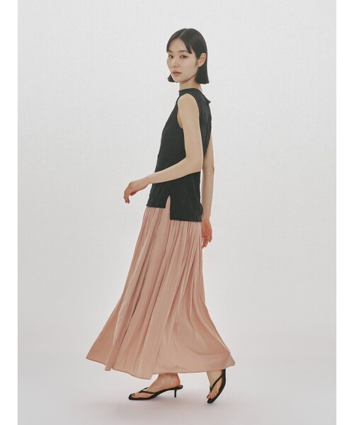 MIDIUMISOLID(ミディウミソリッド)の「MIDIUMISOLID for Ladies シースルーハイネックノースリーブインナー(Tシャツ/カットソー・レディース・ブラック/パープル/オフホワイト・FREE)」の14枚目の写真