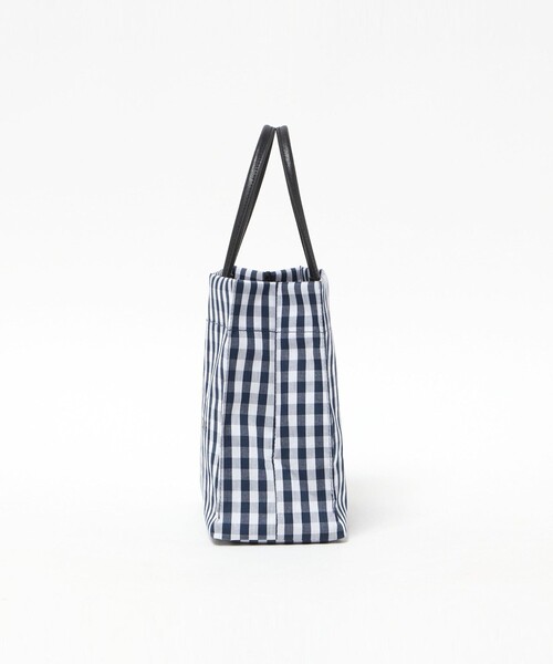 UNITED ARROWS（ユナイテッドアローズ）の「ギンガムチェック ロゴ トートバッグ S（トートバッグ・レディース・ネイビー/ライトグレー・FREE）」の3枚目の写真
