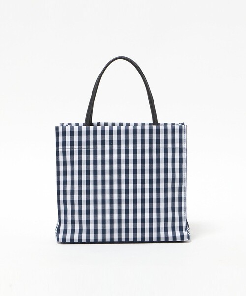 UNITED ARROWS（ユナイテッドアローズ）の「ギンガムチェック ロゴ トートバッグ S（トートバッグ・レディース・ネイビー/ライトグレー・FREE）」の4枚目の写真