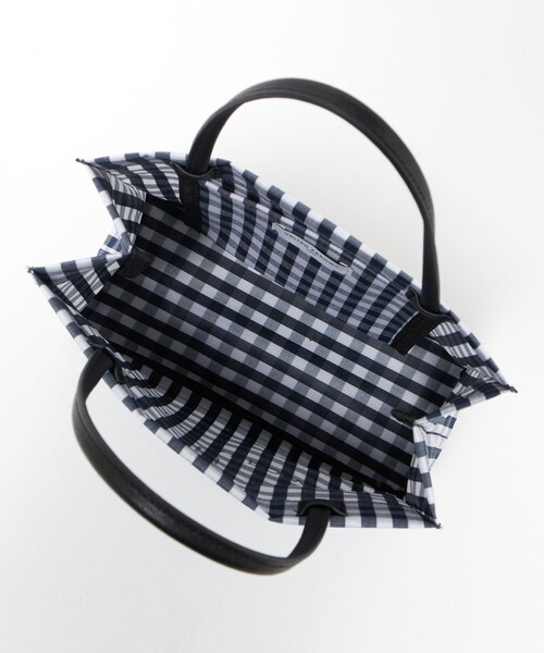 UNITED ARROWS（ユナイテッドアローズ）の「ギンガムチェック ロゴ トートバッグ S（トートバッグ・レディース・ネイビー/ライトグレー・FREE）」の8枚目の写真