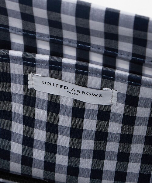 UNITED ARROWS（ユナイテッドアローズ）の「ギンガムチェック ロゴ トートバッグ S（トートバッグ・レディース・ネイビー/ライトグレー・FREE）」の9枚目の写真
