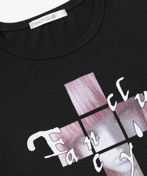 FANCY CLUB(ファンシークラブ)の「【FANCY CLUB】CROSS KIRA TEE / 【ファンシークラブ】クロスキラ半袖Tシャツ<着用動画あり>(Tシャツ/カットソー・レディース・ブラック/ホワイト/ピンク・ONE SIZE)」の22枚目の写真