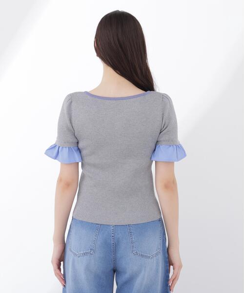 PROPORTION BODY DRESSING（プロポーションボディドレッシング）の「異素材ハーフスリーブニット / 1216170413（ニット/セーター・レディース・ホワイト系その他/グレー系その他/ネイビー・FREE）」の11枚目の写真