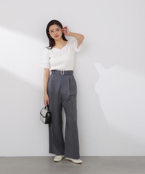 PROPORTION BODY DRESSING（プロポーションボディドレッシング）の「異素材ハーフスリーブニット / 1216170413（ニット/セーター・レディース・ホワイト系その他/グレー系その他/ネイビー・FREE）」の20枚目の写真