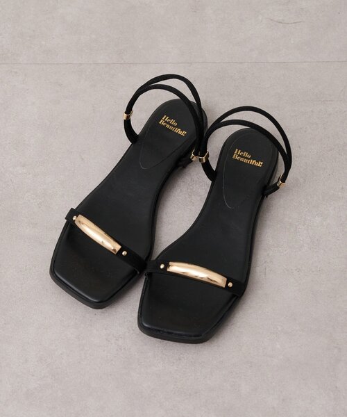 Omekashi(オメカシ)の「2WAYスクエアサンダル(サンダル・レディース・ブラック/ブラウン・SMALL/LARGE/MEDIUM)」の4枚目の写真
