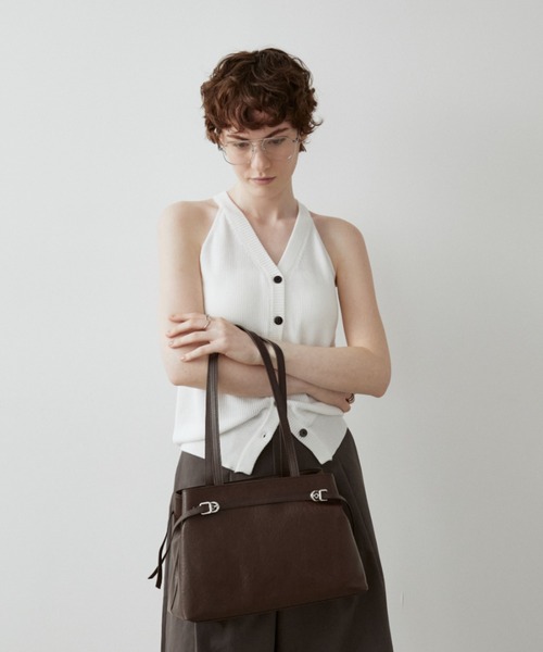 arholiday.standard（エーアールホリデースタンダード）の「2way real  leather belt tote bag / リアルレザーベルトトートバッグ（トートバッグ・レディース・ブラウン/ブラック・FREE）」の20枚目の写真