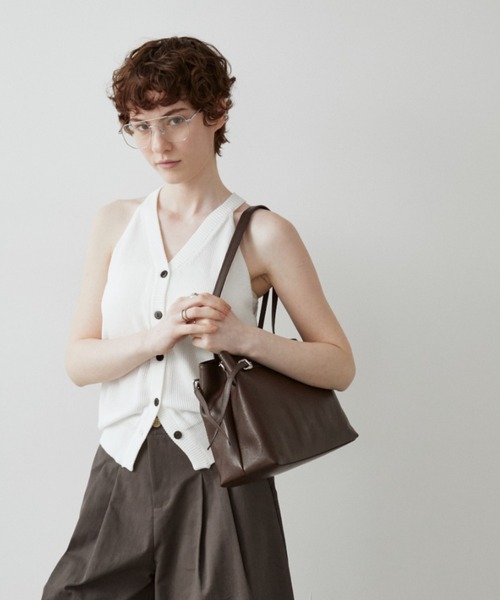 arholiday.standard（エーアールホリデースタンダード）の「2way real  leather belt tote bag / リアルレザーベルトトートバッグ（トートバッグ・レディース・ブラウン/ブラック・FREE）」の19枚目の写真