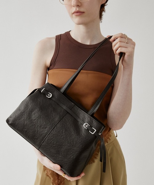 arholiday.standard（エーアールホリデースタンダード）の「2way real  leather belt tote bag / リアルレザーベルトトートバッグ（トートバッグ・レディース・ブラウン/ブラック・FREE）」の15枚目の写真