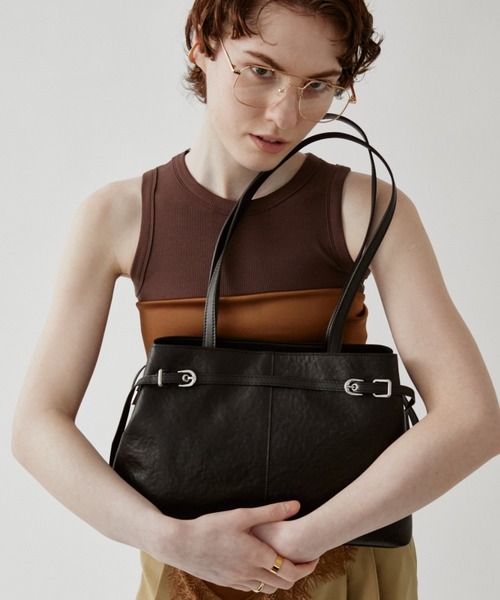 arholiday.standard（エーアールホリデースタンダード）の「2way real  leather belt tote bag / リアルレザーベルトトートバッグ（トートバッグ・レディース・ブラウン/ブラック・FREE）」の14枚目の写真