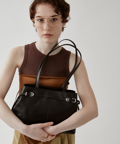 arholiday.standard（エーアールホリデースタンダード）の「2way real  leather belt tote bag / リアルレザーベルトトートバッグ（トートバッグ・レディース・ブラウン/ブラック・FREE）」の13枚目の写真