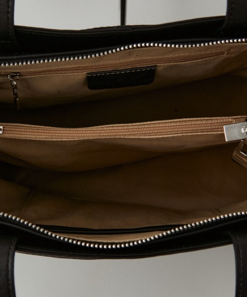 arholiday.standard（エーアールホリデースタンダード）の「2way real  leather belt tote bag / リアルレザーベルトトートバッグ（トートバッグ・レディース・ブラウン/ブラック・FREE）」の4枚目の写真