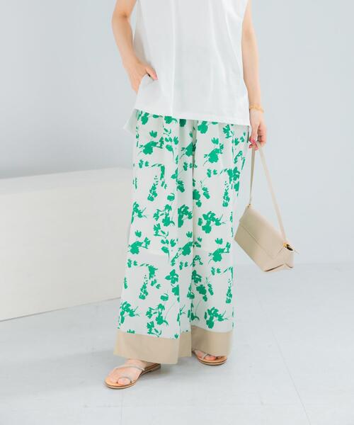 URBAN RESEARCH ROSSO WOMEN(アーバンリサーチ ロッソ)の「フラワーモチーフプリントパンツ(その他パンツ・レディース・グリーン/ブルー・36/38)」の13枚目の写真
