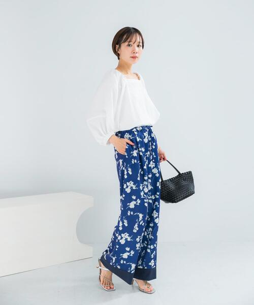 URBAN RESEARCH ROSSO WOMEN(アーバンリサーチ ロッソ)の「フラワーモチーフプリントパンツ(その他パンツ・レディース・グリーン/ブルー・36/38)」の13枚目の写真