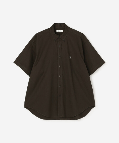 GYMPHLEX(ジムフレックス)の「Gymphlex | コットンツイル ボタンダウン半袖シャツ MEN(シャツ/ブラウス・メンズ・ベージュ系その他/チャコール・S/L/M)」の2枚目の写真