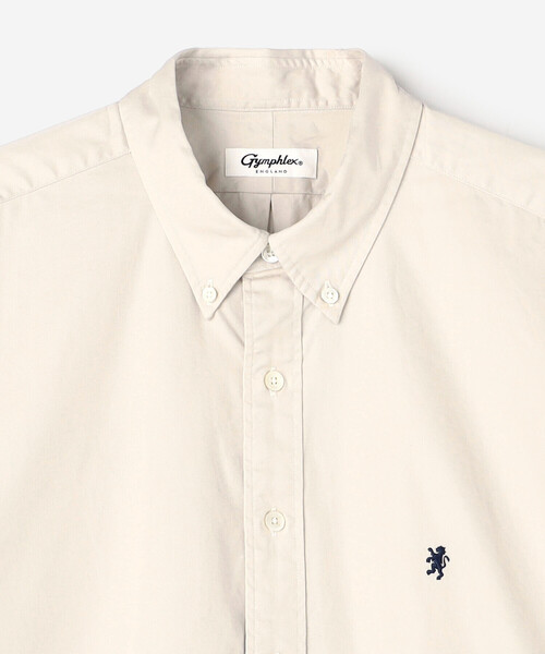 GYMPHLEX(ジムフレックス)の「Gymphlex | コットンツイル ボタンダウン半袖シャツ MEN(シャツ/ブラウス・メンズ・ベージュ系その他/チャコール・S/L/M)」の9枚目の写真