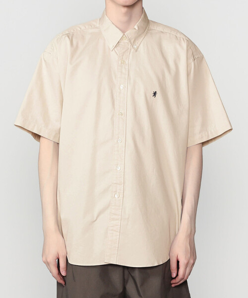GYMPHLEX(ジムフレックス)の「Gymphlex | コットンツイル ボタンダウン半袖シャツ MEN(シャツ/ブラウス・メンズ・ベージュ系その他/チャコール・S/L/M)」の3枚目の写真