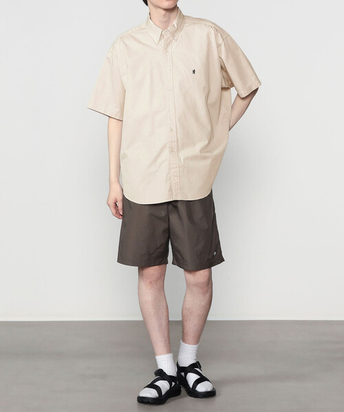 GYMPHLEX(ジムフレックス)の「Gymphlex | コットンツイル ボタンダウン半袖シャツ MEN(シャツ/ブラウス・メンズ・ベージュ系その他/チャコール・S/L/M)」の6枚目の写真