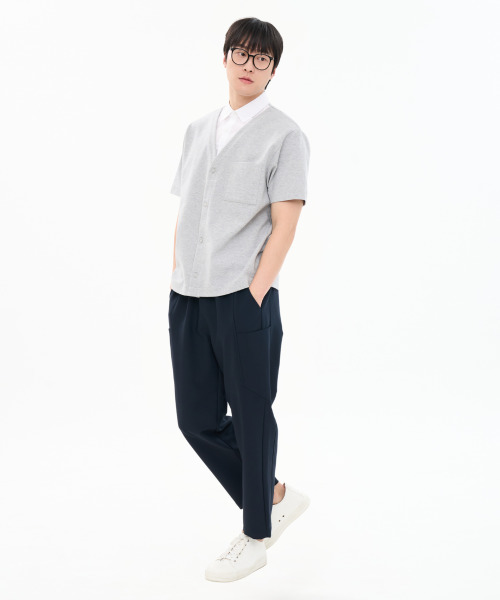 CUSTOMUS(カスタムアース)の「男性分頭シャツレイヤード半袖Tシャツカーディガン型CXS26MKKT301 GRY(Tシャツ/カットソー・メンズ・グレー・X-LARGE/LARGE/MEDIUM)」の3枚目の写真