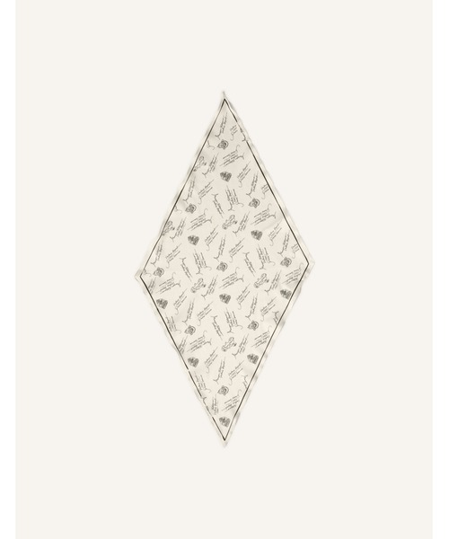 Maison Kitsune（メゾンキツネ）の「POETIC PARIS SCARF（バンダナ/スカーフ・メンズ・ホワイト×ブラック・U）」の3枚目の写真