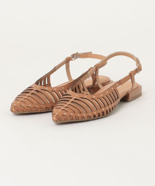Scrap Book（スクラップブック）の「【GIOSEPPO】JERICHO SHOELLOW BALLET FLATS（サンダル・レディース・ブラック/ベージュ系その他/ゴールド・38/37）」の3枚目の写真