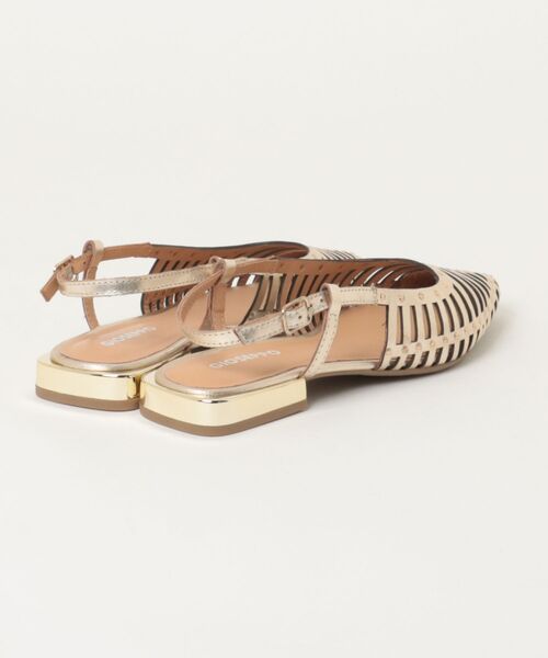 Scrap Book（スクラップブック）の「【GIOSEPPO】JERICHO SHOELLOW BALLET FLATS（サンダル・レディース・ブラック/ベージュ系その他/ゴールド・38/37）」の7枚目の写真