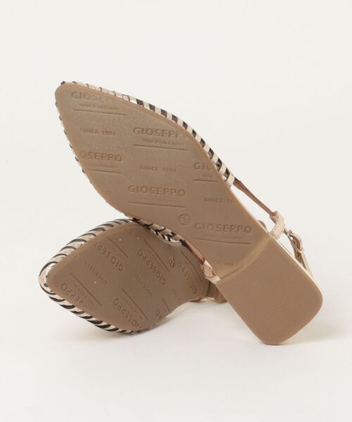 Scrap Book（スクラップブック）の「【GIOSEPPO】JERICHO SHOELLOW BALLET FLATS（サンダル・レディース・ブラック/ベージュ系その他/ゴールド・38/37）」の8枚目の写真