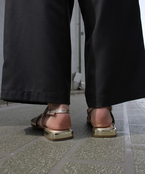 Scrap Book（スクラップブック）の「【GIOSEPPO】JERICHO SHOELLOW BALLET FLATS（サンダル・レディース・ブラック/ベージュ系その他/ゴールド・38/37）」の6枚目の写真