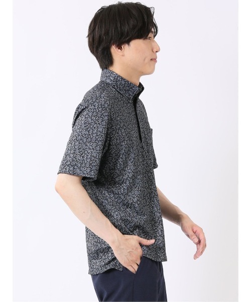 TAKA-Q(タカキュー)の「ビズポロ ポロシャツ メンズ 半袖 ストレッチ 吸水速乾 ノンアイロン ボタンダウン クールパス クールビズ(ポロシャツ・メンズ・ホワイト×ブラック・MEDIUM/LARGE/X-LARGE)」の11枚目の写真