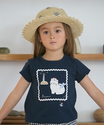 セール】ウサギ・ネコ マリン半袖Tシャツ【接触冷感】（Tシャツ
