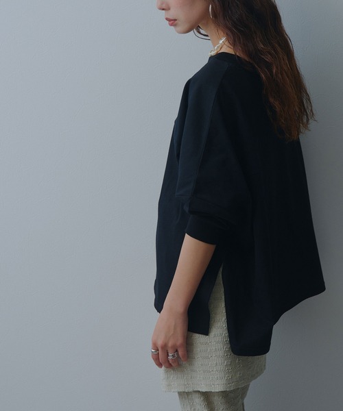 bohmal(ボマール)の「【接触冷感】【イージーケア】マルチウェイルーズTシャツ(Tシャツ/カットソー・レディース・ホワイト/ブルー/ブラック/ライム・FREE)」の13枚目の写真