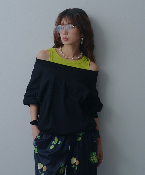 bohmal(ボマール)の「【接触冷感】【イージーケア】マルチウェイルーズTシャツ(Tシャツ/カットソー・レディース・ホワイト/ブルー/ブラック/ライム・FREE)」の14枚目の写真