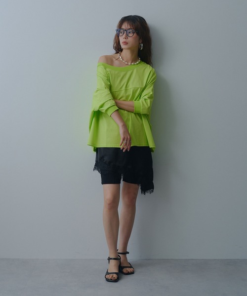 bohmal(ボマール)の「【接触冷感】【イージーケア】マルチウェイルーズTシャツ(Tシャツ/カットソー・レディース・ホワイト/ブルー/ブラック/ライム・FREE)」の20枚目の写真