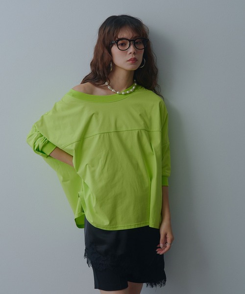 bohmal(ボマール)の「【接触冷感】【イージーケア】マルチウェイルーズTシャツ(Tシャツ/カットソー・レディース・ホワイト/ブルー/ブラック/ライム・FREE)」の21枚目の写真