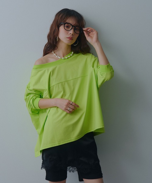 bohmal(ボマール)の「【接触冷感】【イージーケア】マルチウェイルーズTシャツ(Tシャツ/カットソー・レディース・ホワイト/ブルー/ブラック/ライム・FREE)」の22枚目の写真