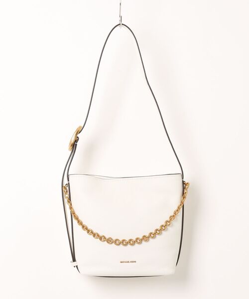 MICHAEL KORS(マイケルコース)の「NOLITA ペブルレザー チェーン バケットバッグ ショルダートート スモール(ショルダーバッグ・レディース・ホワイト系・FREE)」の4枚目の写真