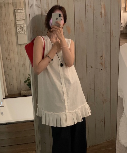 FAVORITO(ファヴォリート)の「ショートワンピース(シャツワンピース・レディース・ホワイト/イエロー/ダークブルー・F)」の5枚目の写真