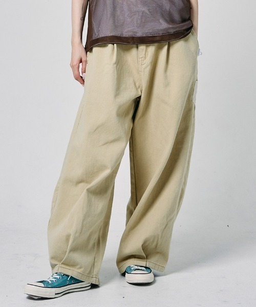 EFFECTEN(エフェクテン)の「mp15128-Wide work pants バルーンワークパンツ(efdig-11)(その他パンツ・メンズ・ネイビー/ベージュ・S/M/L)」の2枚目の写真